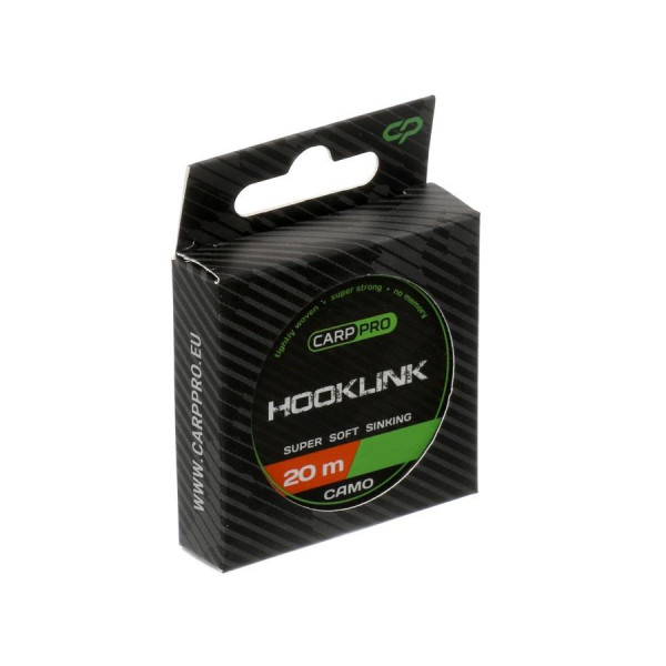 Поводковий матеріал Carp Pro Sinking Hooklink Camo 20м 15lb — тонучий, міцний, камуфляжний, для коропової риболовлі