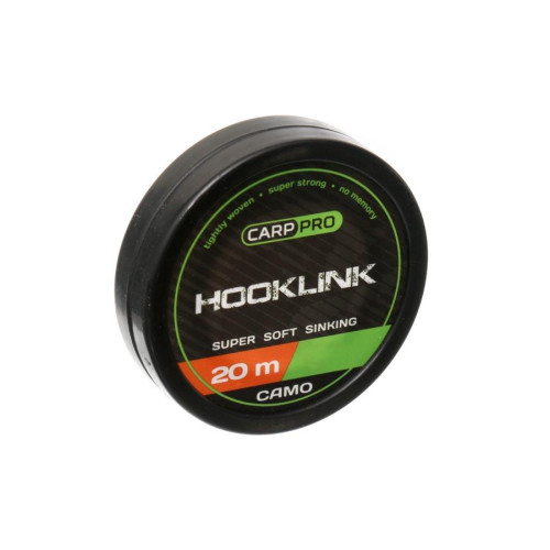 Поводковий матеріал Carp Pro Sinking Hooklink Camo 20м 15lb — тонучий, міцний, камуфляжний, для коропової риболовлі