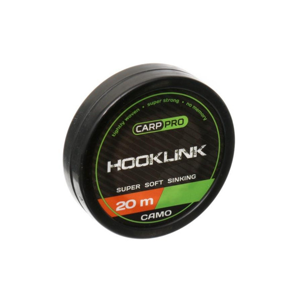 Поводковий матеріал Carp Pro Sinking Hooklink Camo 20м 15lb — тонучий, міцний, камуфляжний, для коропової риболовлі