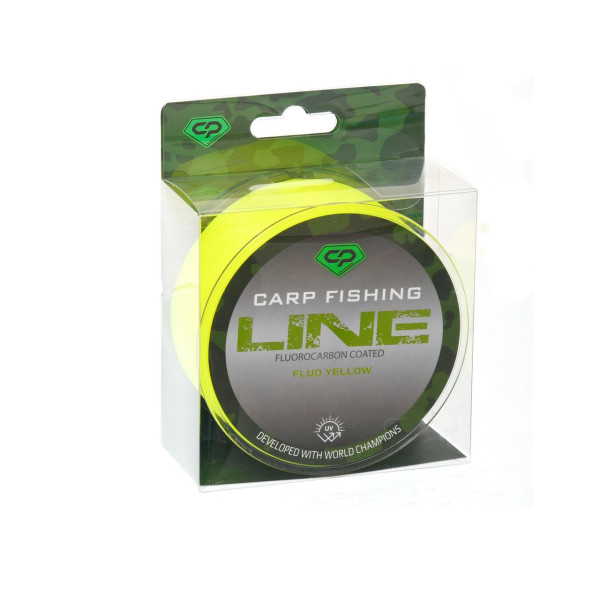 Леска Carp Pro Diamond Carp Fluorocarbon Coated Fluo Yellow 300 м, 0.286 мм, тонущая, флуоресцентная