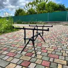 Род-под Carp Pro Tork на 4 вудилища, алюмінієвий каркас, телескопічні ноги, 4 опори, компактний, чорний