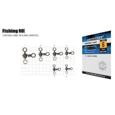 Вертлюг потрійний Fishing ROI №2, 10 шт., міцність 43 кг — трійник для надійного монтажу оснасток