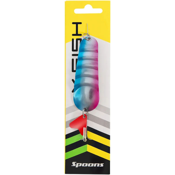 Блешня коливальна X-Fish Buffalo 27g №04 срібло рожево-синя для щуки, судака, окуня