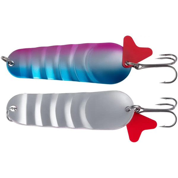Блешня коливальна X-Fish Buffalo 27g №04 срібло рожево-синя для щуки, судака, окуня