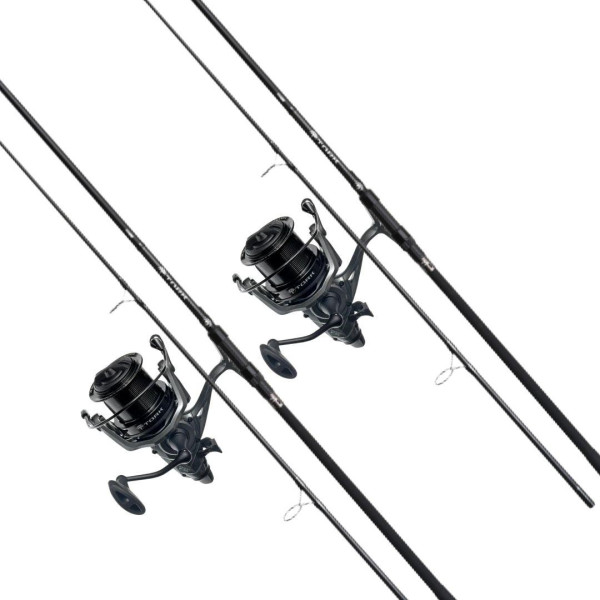 Набор для карповой рыбалки Carp Pro Tork: на два удилища 13ft и две катушки Carp Pro 10000 с бейтранером 3.60