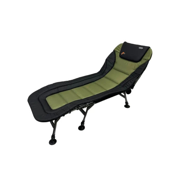 Раскладушка карповая Novator R-5 Comfort 188 см Серый | Металлический каркас, Oxford 1200, Поролон 4 см, Регулируемые ножки