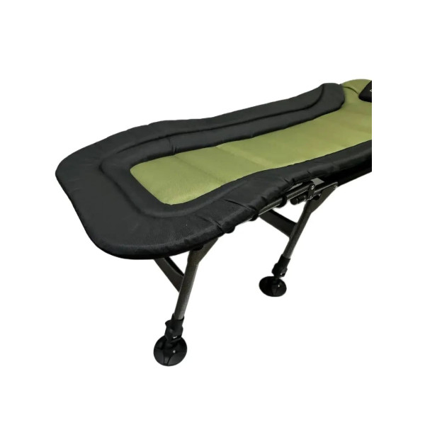 Раскладушка карповая Novator R-5 Comfort 188 см Серый | Металлический каркас, Oxford 1200, Поролон 4 см, Регулируемые ножки