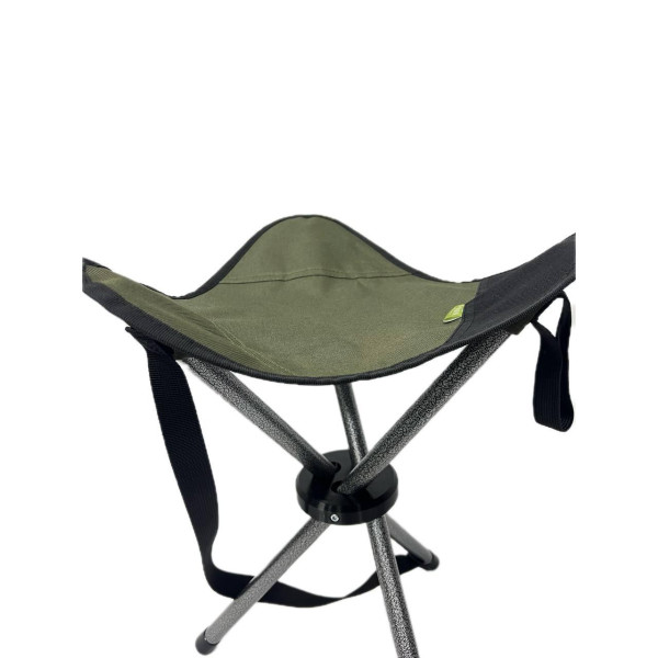 Стул складной Novator S-3 | Металл/ткань, Трёхногий, Хаки, Туристический, Лёгкий, До 100 кг