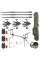 Карповый набор Flagman Magnum Black Carp на 3 удилища 3.3 м с катушками, род-подом, сигнализаторами, чехлом и леской 0,30 мм