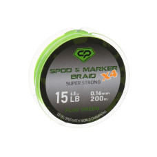 Плетений шнур Carp Pro Diamond Spood & Marker Braid PE X4 0,16 мм флуоресцентно-зелений 200 м 15 lb