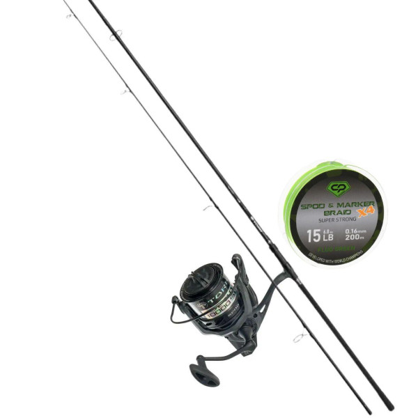 Карповый сподовый набор Carp Pro Tork 3.6 м – двухсекционное удилище Carp Pro Tork + катушка Carp Pro Tork Spod + шнур в подарок