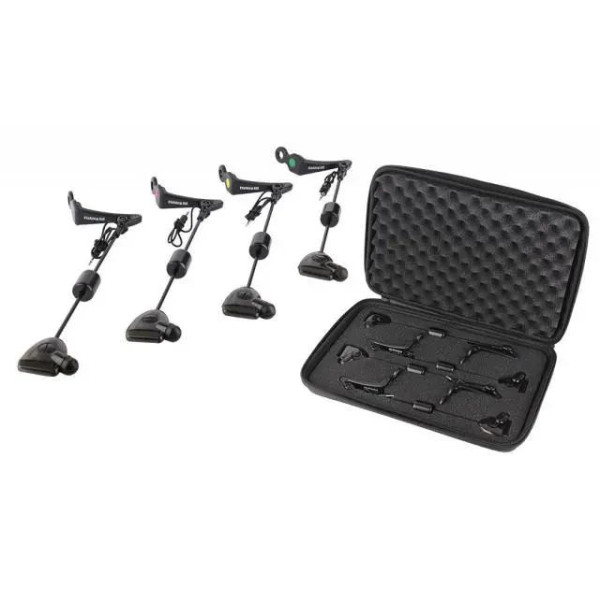 Набор для карповой рыбалки род-под Carp Pro CP75062 на 4 удилища + сигнализаторы Carp Pro D-Carp WT 4+1 + свингеры с LED