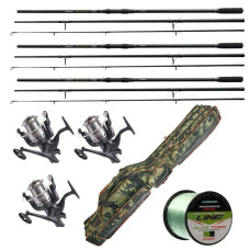 КАРПОВЫЙ НАБОР FLAGMAN MAGNUM BLACK CARP 3.3 М 3LB С КАТУШКАМИ 6000, КАРКАСНЫМ ЧЕХЛОМ 1.35 М И ЛЕСКОЙ 0.30 ММ 1000 М 3.6