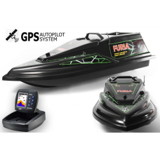 GPS (V3_9+1), Эхолот Lucky918, Кораблик для рыбалки Фурия Шторм Черный
