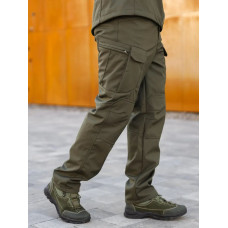 Тактические Брюки Undolini Soft Shell Оливка, качественное военное снаряжение, тактические зимние штаны l