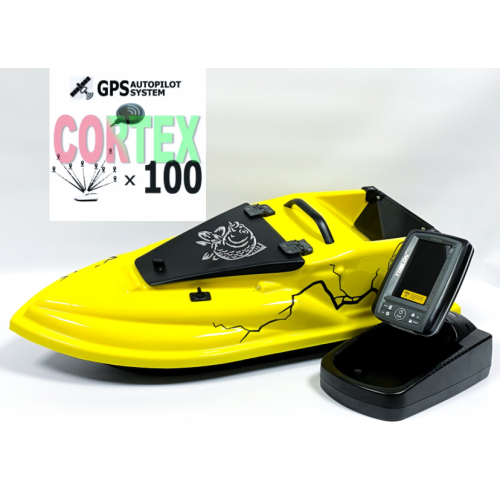 GPS  Cortex 6+1 Ехолот Toslon TF520 Кораблик для риболовлі Фурія Шторм Жовтий