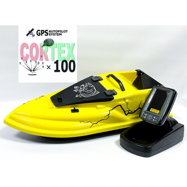 GPS  Cortex 6+1 Ехолот Toslon TF520 Кораблик для риболовлі Фурія Шторм Жовтий