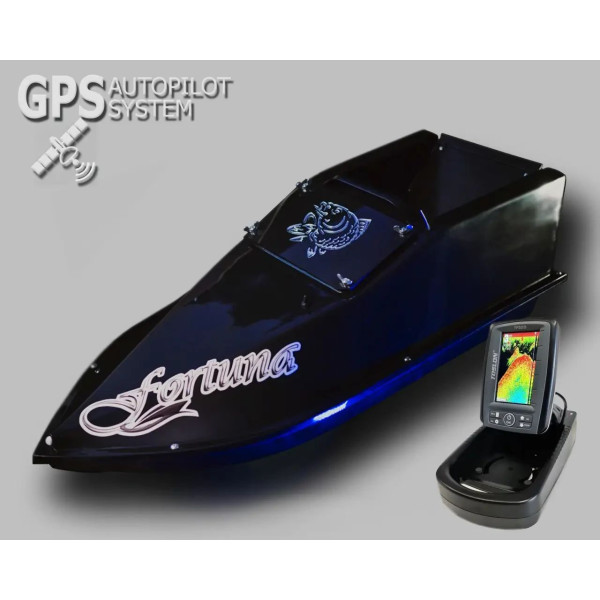 GPS (Cortex 3+1), Ехолот Toslon TF520, Професійний кораблик Фортуна (45000 mAh) Чорний