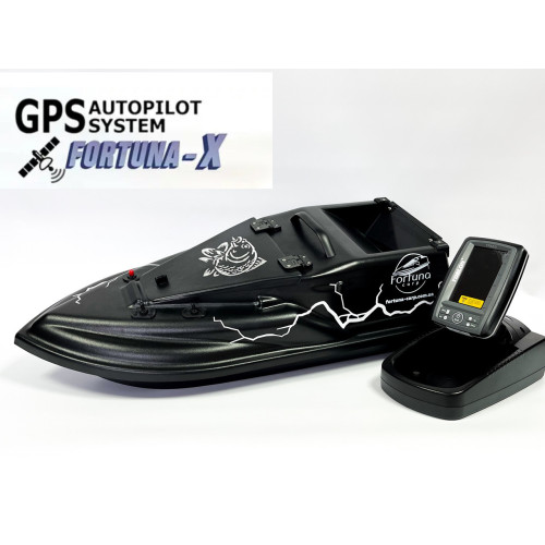 GPS (Fortuna-X) Ехолот Toslon TF520 Прикормочний кораблик Фурія Шторм Чорний