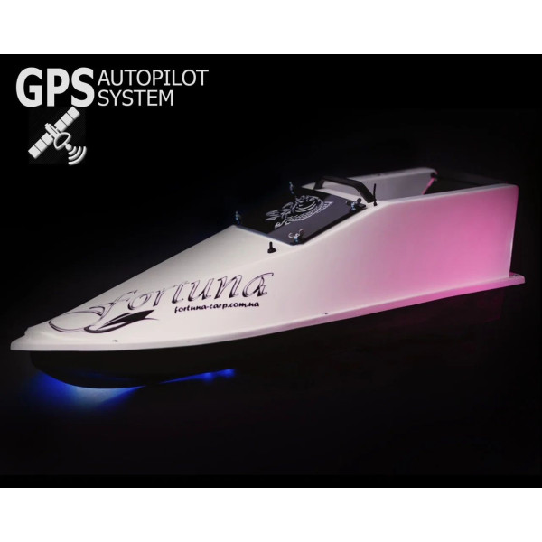 GPS (3+1_Cortex), Професійний Кораблик для рибалки Фортуна (27000 mAh) Чорний Білий