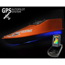 GPS (6+1_Cortex), Эхолот Toslon TF520, Профессиональный кораблик Фортуна (27000 mAh) Оранжевый