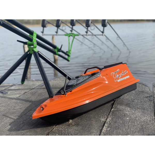 Кораблик для риболовлі Фурія Фюжн з GPS (Cortex_3+1) та Ехолотом Lucky918 Чорний Помаранчевий