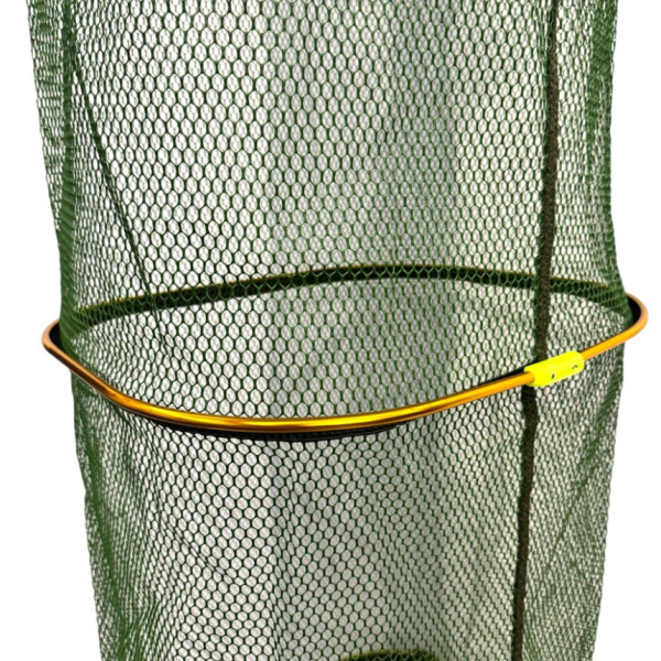 Садок Carp Line Green 2,5м желтые алюминиевые кольца, зеленая прорезиненная сетка