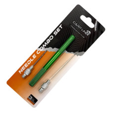 Набір короповий Carp Line: голка, свердло + МЕТАЛЕВА РУЧКА Needle Combo Set GREEN