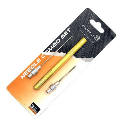 Набор карповый Carp Line: игла, сверло + МЕТАЛЛИВА РУЧКА Needle Combo Set YELLOW
