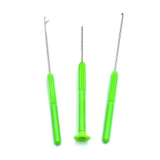 Набір короповий: голка, свердло, гачок зелена ручка Needle Combo Set