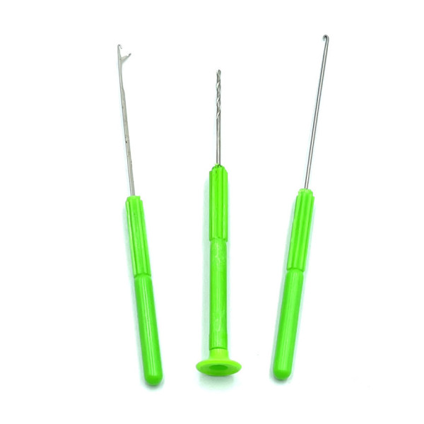 Набір короповий: голка, свердло, гачок зелена ручка Needle Combo Set