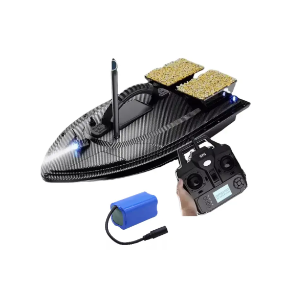 Кораблик для прикормки Flytec V070 GPS Bait Boat 40 точок автоповернення 2 бункери до 1.5 кг дистанція 300 м акумулятор 12000 мАг