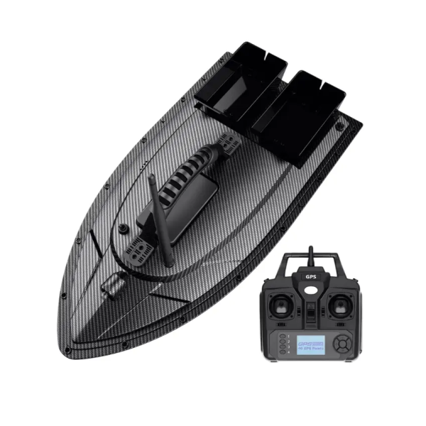 Кораблик для прикормки Flytec V070 GPS Bait Boat 40 точок автоповернення 2 бункери до 1.5 кг дистанція 300 м акумулятор 12000 мАг
