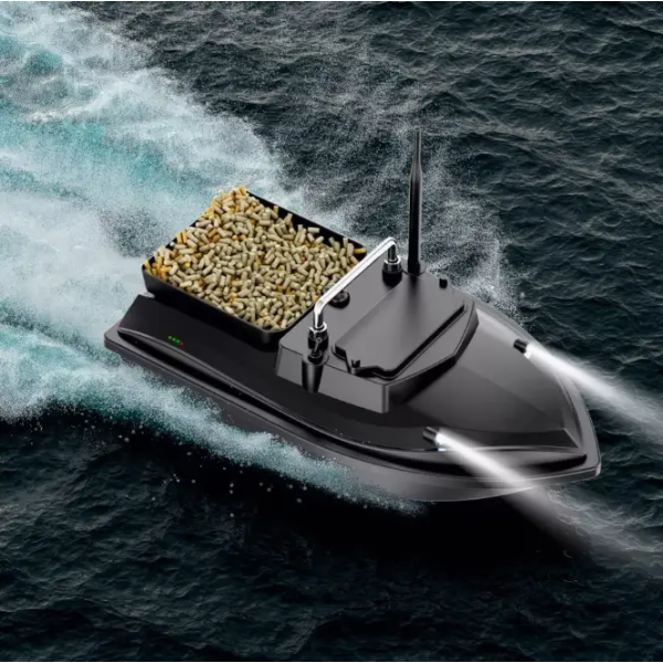 Кораблик для прикормки Flytec V050 Bait Boat camo green 1 бункер до 2 кг дистанція 300 м акумулятор 12000 мАг подвійний двигун