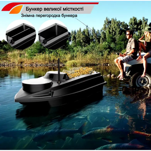 Кораблик для риболовлі Flytec V030 GPS з ехолотом акумулятор 20000 мАг