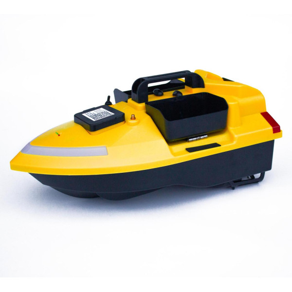 Кораблик для прикормки Flytec V020 GPS Bait Boat жовтий 40 точок автоповернення 3 бункери до 2 кг дистанція 300 м Li-ion 12000 мАг
