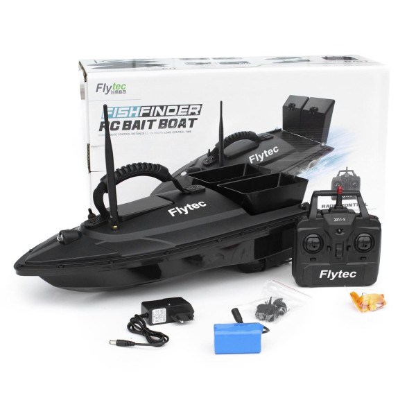Кораблик для прикормки Flytec 2011-5 Bait Boat 2 бункери до 1.5 кг дистанція 500 м Li-ion 12000 мАг потужний тихий хід