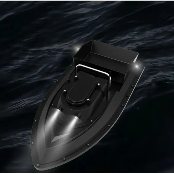 Прикормочний карповий кораблик D12B чорний з GPS навігацією та акумулятором 27000 mAh