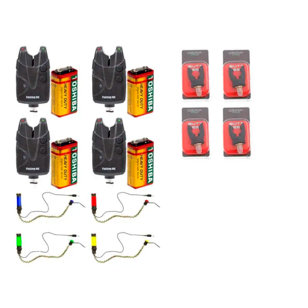 Карповий набір: Fishing Roi Dynamic на 4 вудлища + Flagman Sensor котушки + рід-под, чохол, сигналізатори