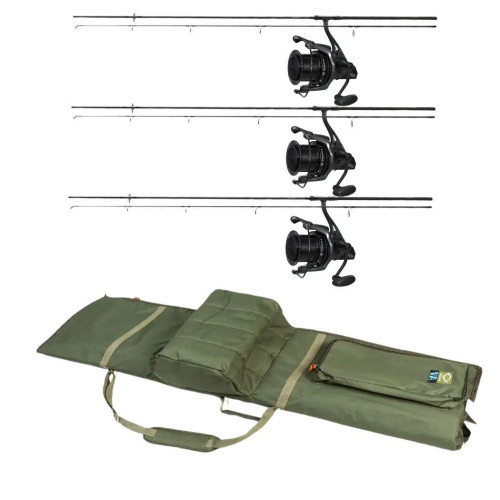 Карповый набор: Daiwa Black Widow 3.9m удилища + Котушка Carp Pro Tork 10000 SD