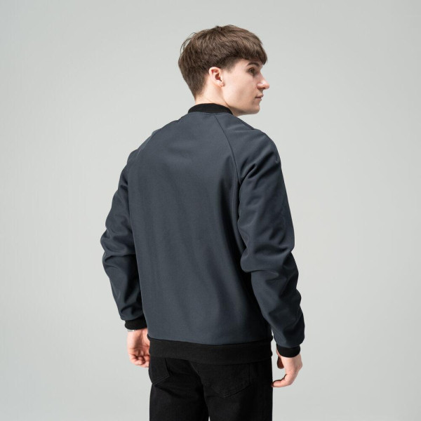 Бомбер чоловічий демісезонний Pobedov Thunder, темно-синій, softshell