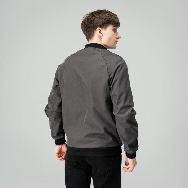 Бомбер чоловічий демісезонний Pobedov Thunder, темно-сірий, softshell