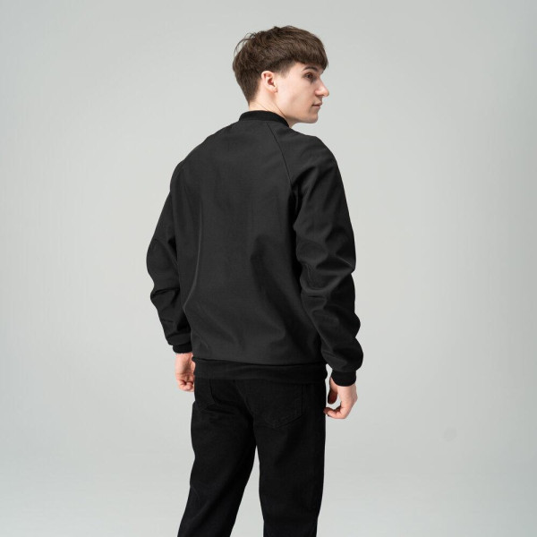 Бомбер чоловічий демісезонний Pobedov Thunder, чорний, softshell