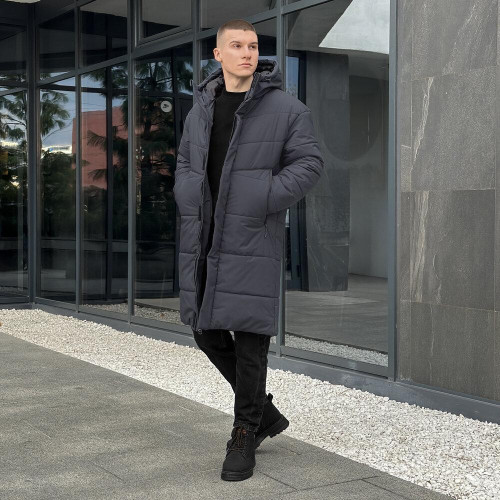 Куртка чоловіча зимова Pobedov Legas, темно-сірий, до −25°C, утеплювач 300, на флісі