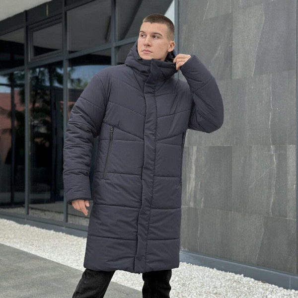 Куртка чоловіча зимова Pobedov Legas, темно-сірий, до −25°C, утеплювач 300, на флісі