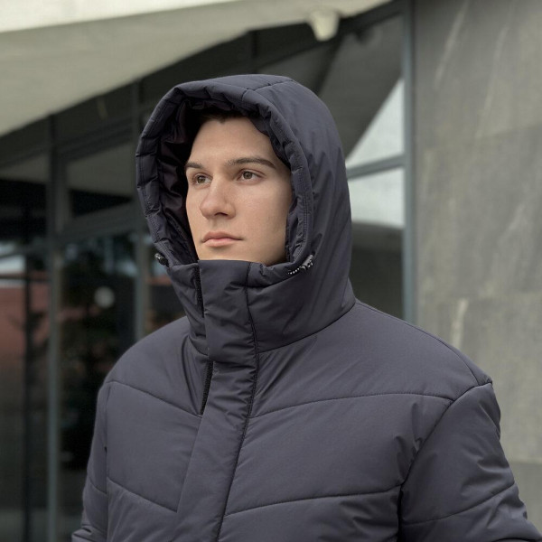 Куртка чоловіча зимова Pobedov Legas, темно-сірий, до −25°C, утеплювач 300, на флісі