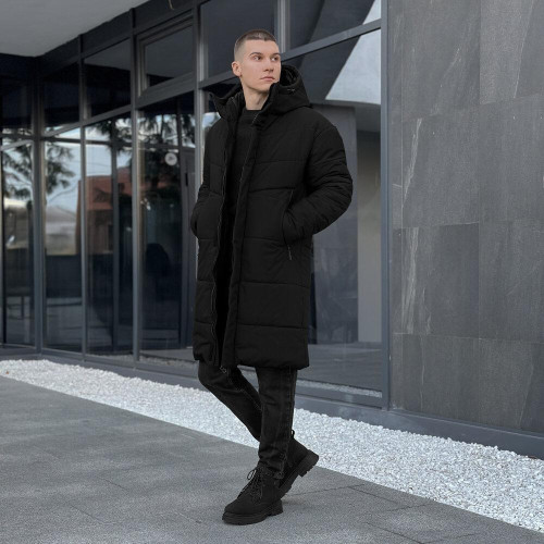 Куртка чоловіча зимова Pobedov Legas, чорний, до −25°C, утеплювач 300, на флісі