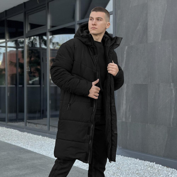 Куртка чоловіча зимова Pobedov Legas, чорний, до −25°C, утеплювач 300, на флісі