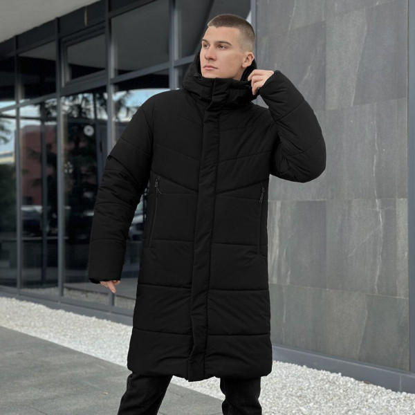 Куртка чоловіча зимова Pobedov Legas, чорний, до −25°C, утеплювач 300, на флісі