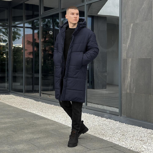 Куртка чоловіча зимова Pobedov Legas, темно-синій, до −25°C, утеплювач 300, на флісі